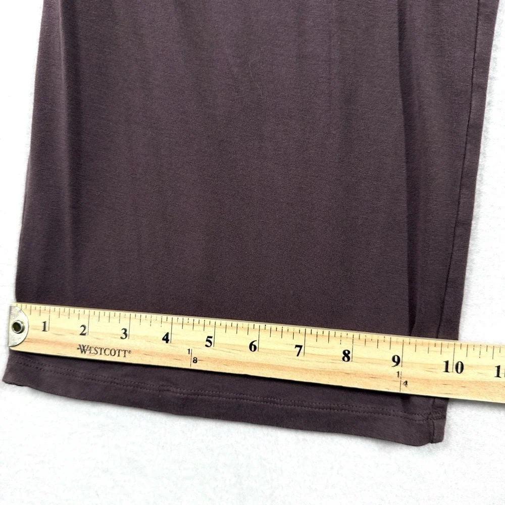 Nuuds Pants Womens Large Pajama Lounge Wide Leg Coffee Brown Lightweight Stretch